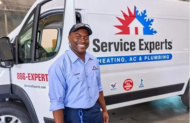 Service Experts HVAC Franchise Van and Crew