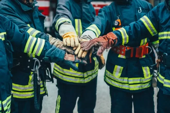 Helpful Heroes Franchise firefighters showing solidarity