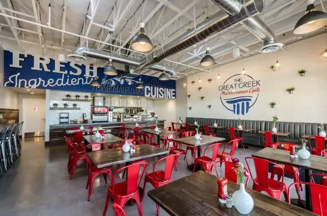 The Great Greek Mediterranean Restaurant Interior