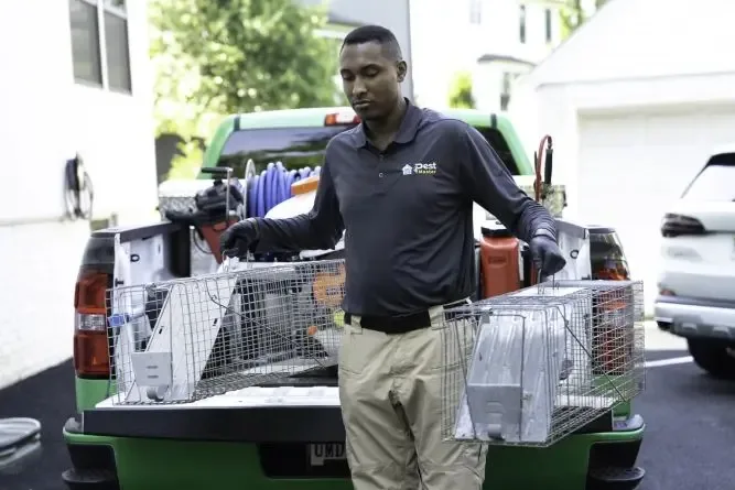 Pestmaster Services Franchise unloading pest control truck